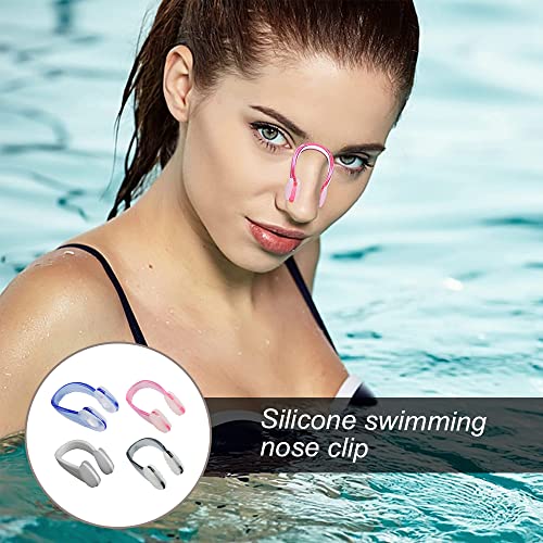 8-Pack Silicone Swimming Nose Clips - Waterproof Reusable Nose Plugs