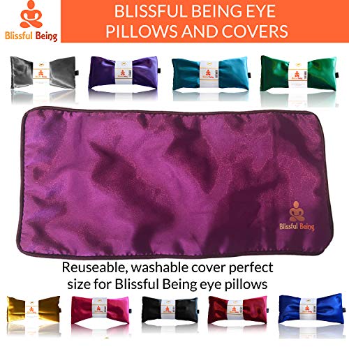 Lavender Eye Pillow - Hot or Cold Weighted Satin Mask - Hot Pink