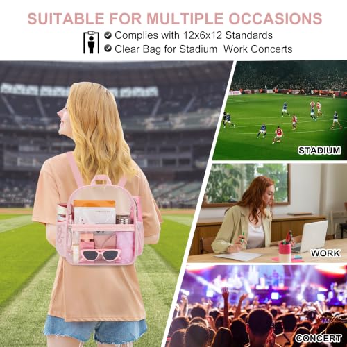 Clear Stadium Backpack for Sports Events & Concerts, Waterproof PVC Bag