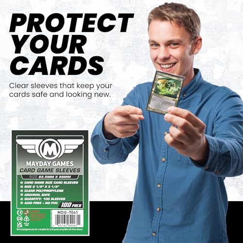 Standard Board Game Card Sleeves 63.5x88mm - 100 Pack - Clear Polypropylene