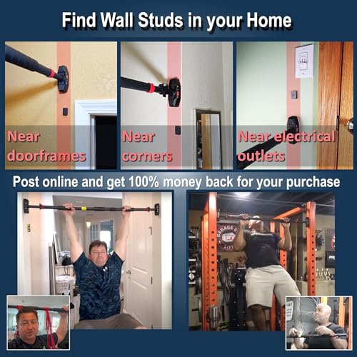 Pull Up Bar Set with Resistance Bands - 26" to 37" Width