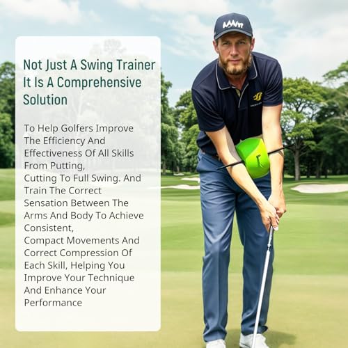 MELE LINKS Light Green Golf Swing Trainer Aid for Posture & Mechanics, All Skill Levels