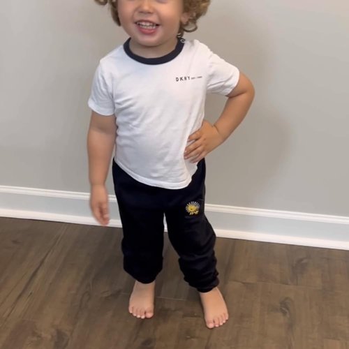 Boys Joggers Pants Cotton Pull On Elastic Waistband Lightweight Sweatpants for Toddler Kids Boys 3-8 Y