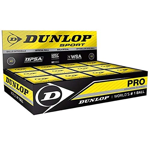 Pro XX Squash Ball - Black/Double Yellow Dot - 12 Balls