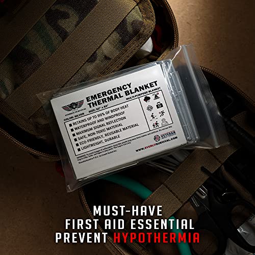 Emergency Mylar Thermal Blankets - 4 Pack Survival Kit