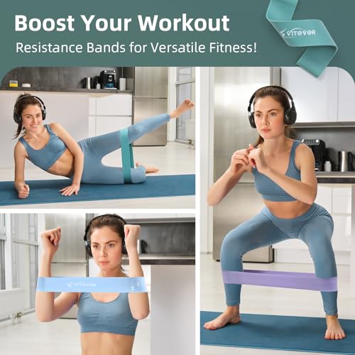 Resistance Bands Set - 5 Color Exercise Bands for Legs & Butt