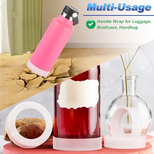 Silicone Water Bottle Bottom Sleeve - Anti-Slip Protective Boot, White
