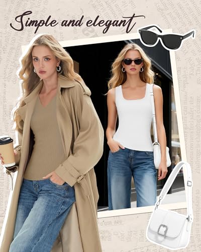 3 Pack Women's Reversible Thermal Tank Tops - Versatile Layering