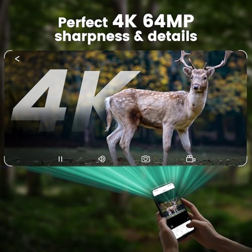 4K 64MP Solar WiFi Trail Camera with Night Vision - PH960W-1