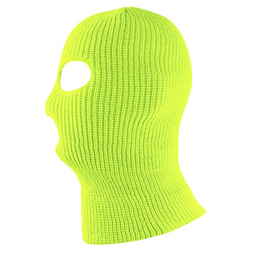 Thermal Full Face Ski Mask - One Size Neon Yellow