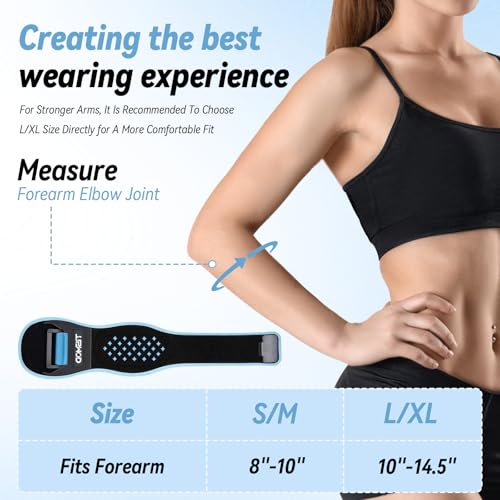 Tennis Elbow Brace for Men Women Blue-S/M – Support for Tendonitis & Golfers Elbow