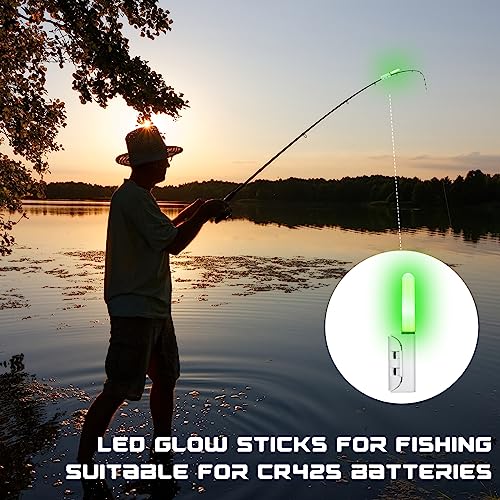 Retisee 9 Pcs Green 2.5 Inch Fishing Glow Sticks for Night Fishing