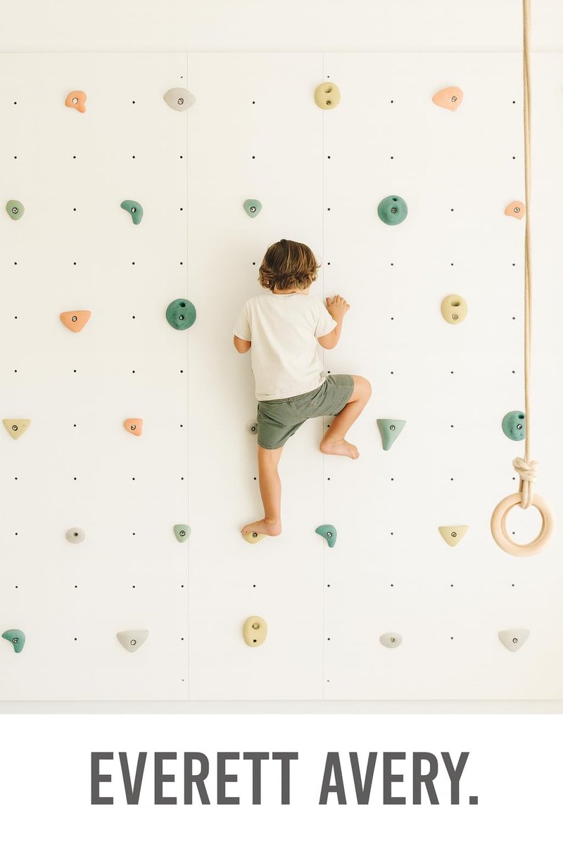 Everett & Avery Co. Premium Rock Climbing Holds - Rock Climbing Wall for Kids Inside - Rock Wall Climbing Holds Kids - Indoor Rock Climbing Wall for Kids (Earth Tones)