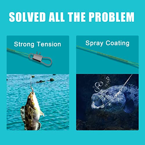 40pcs Fishing Leaders - Anti-Bite Stainless Steel Wire - Green