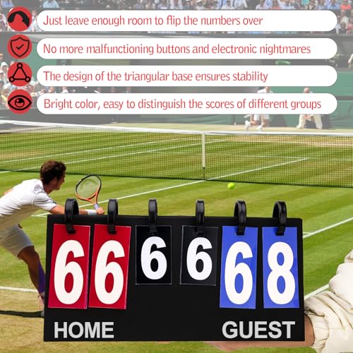 Portable Flip Scoreboard for Outdoor Sports - 6 Digits