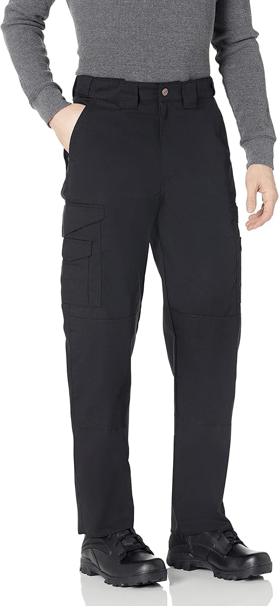 Tru-Spec 24-7 Original Tactical Pants for Men - Water-Resistant CCW Cargo Work Pants with Rugged Build and Knee Pad Openings - Black - 28W x 30L