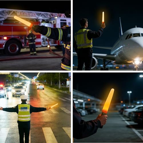 7-Inch Silicone Traffic Wand for 40-45mm Flashlight - Orange