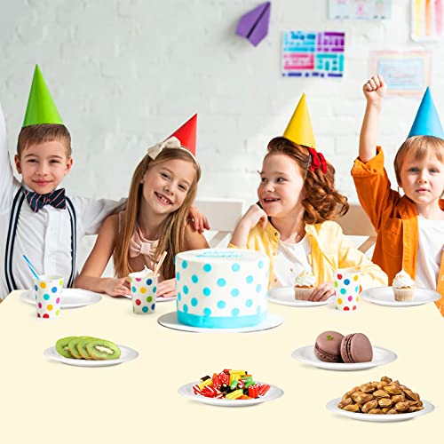 Greconv 7 Inch Small Disposable Paper Plates - 200 Pack for Parties & Events