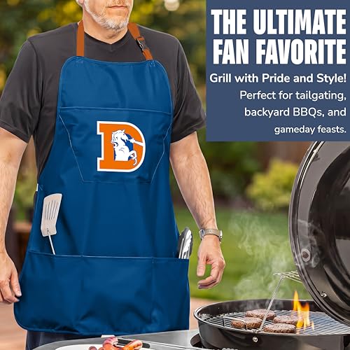 NFL Denver Broncos Vintage Cooking Apron with Pockets
