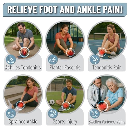 Adjustable Ankle Brace for Achilles Tendonitis - Copper & Black, X-Large