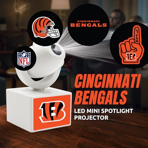 Cincinnati Bengals LED Mini Spotlight Projector - Portable & Rechargeable