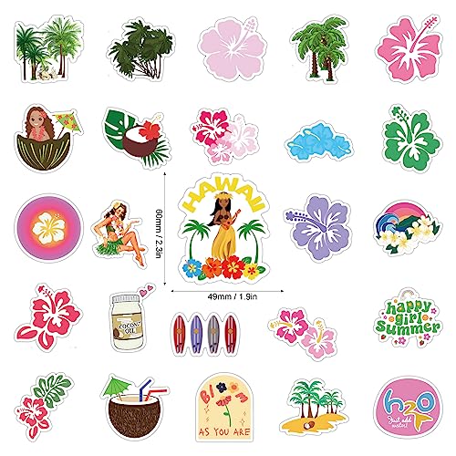 100PCS Coconut Girl Stickers - Waterproof Vinyl Decals for Teens