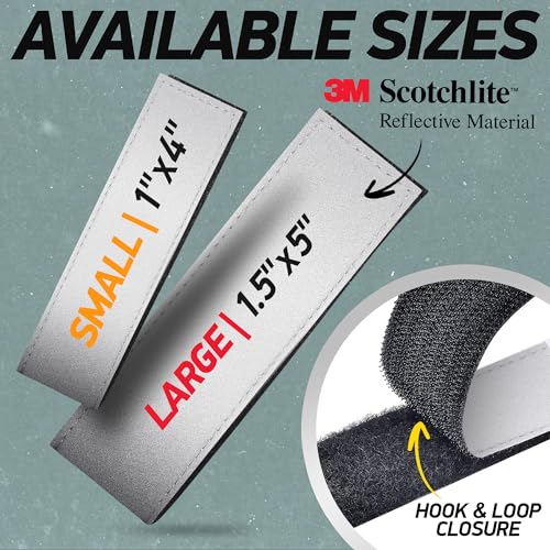 Reflective Backpack Straps - 3M Scotchlite Safety Bands, 2-Pack