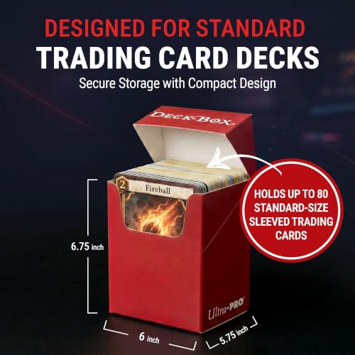 Trading Card Deck Box Set - 5 Colorful Organizers for 80 Sleeved Cards