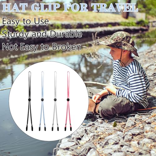 Adjustable Hat Straps for Wind - 4 Pack Secure Chin Cord for Outdoor Sports