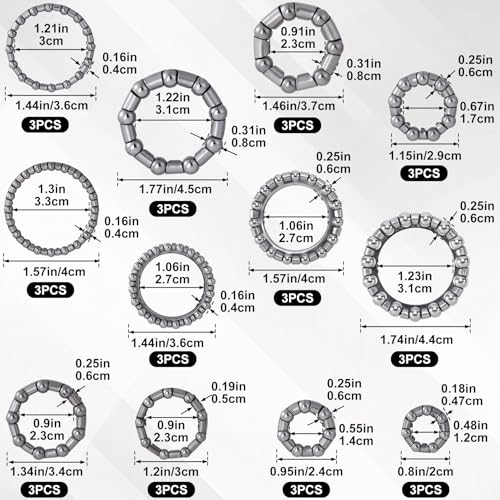 Bicycle Bearings Set - 36 Pcs in 12 Sizes, Steel Ball Bearings