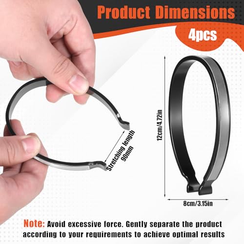 Reflective Cycling Ankle Clips - 4 Pcs Durable Safety Gear