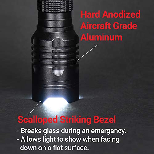 Feit Electric 1700 Lumen LED Tactical Flashlight - 9.76 in, Aluminum, Zoomable Bezel, 4-C Battery Required