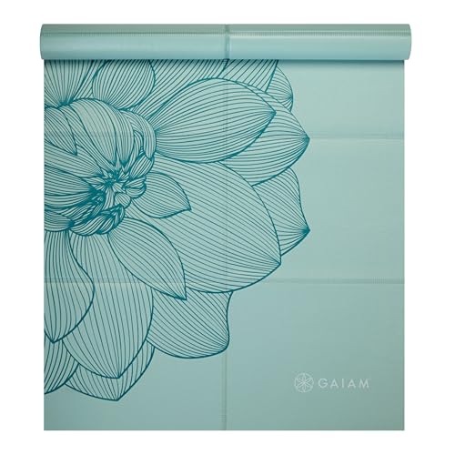 Foldable Yoga Mat - 2mm Thick Icy Paisley Design - 68" x 24"