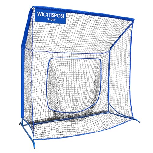 7x7FT Baseball Softball Net with Blocking System for Practice