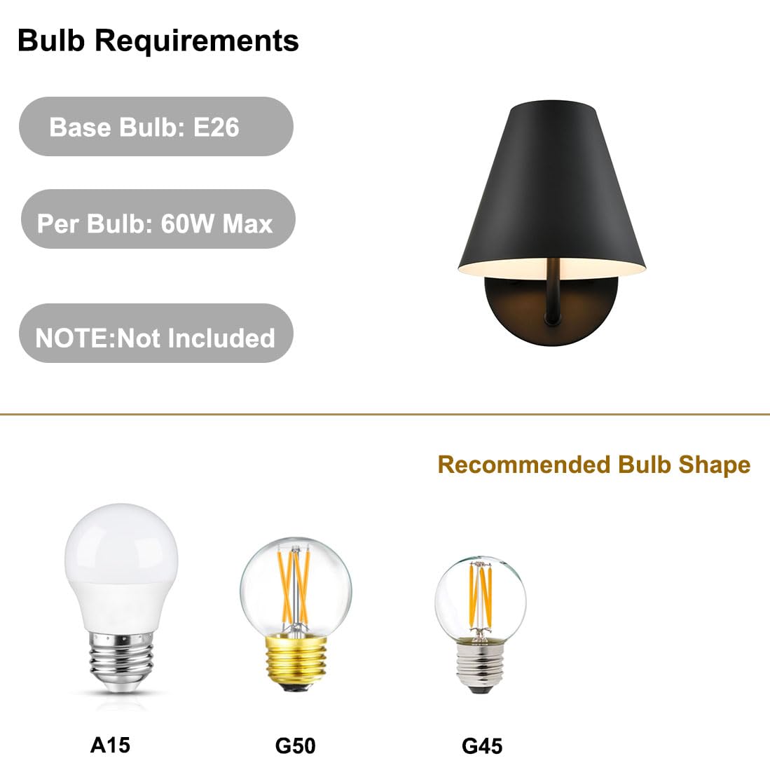 DIRYZON Industrial Wall Sconces Set of Two,Metal Barn Wall Lights for Bedroom,Black Sconce Lighting for Living Room Kitchen Hallway