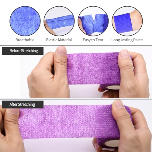2 Inch Self-Adhesive Bandage Wraps - 6pcs Skin Color, 5 Yards