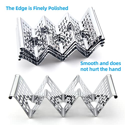 Stainless Steel Taco Holders Set of 4 - Fits Air Fryer & Oven