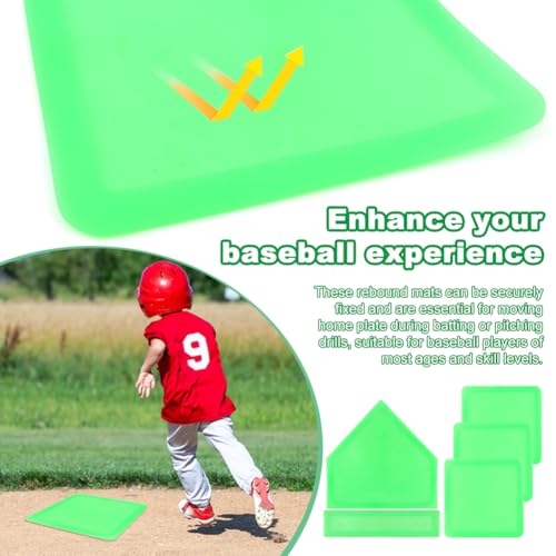 Glow in the Dark Baseball Base Set - 5 Pieces with Carry Bag