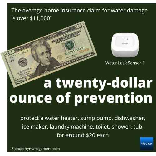 YoLink Water Leak Detection Starter Kit, w/SpeakerHub Audio/Talking Hub & Water Leak Sensor 1, LoRa Up to 1/4 Mile Open-Air Range, SMS/Text, Email & Push Notifications, w/Alexa, IFTTT, Home Assistant