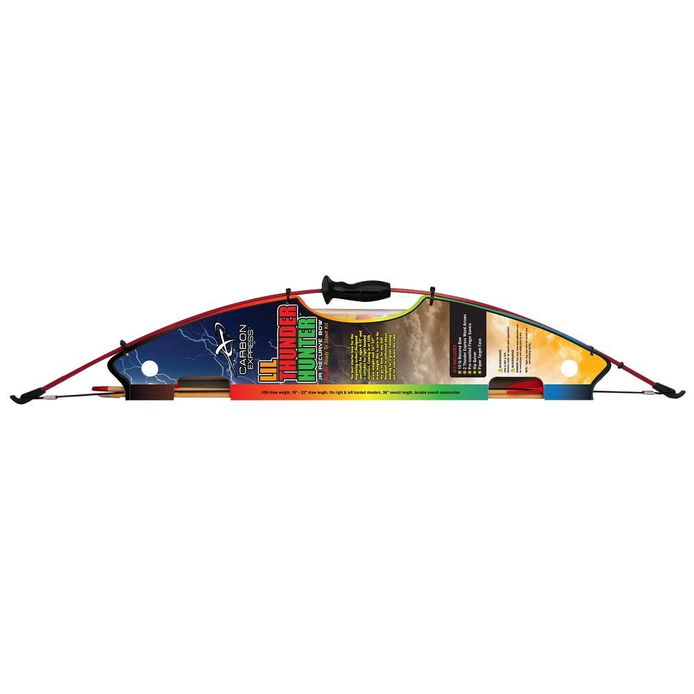 Carbon Express Lil Thunder Hunter 10 Lb Junior Youth Recurve Bow and Arrow Package