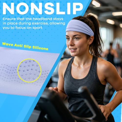 Adjustable Cooling Headband for Women - Purple Sweatband