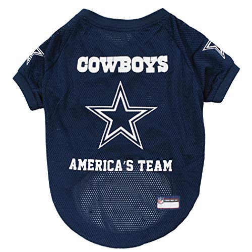 Dallas Cowboys Pet Jersey - NFL Dog & Cat Raglan Shirt, Medium