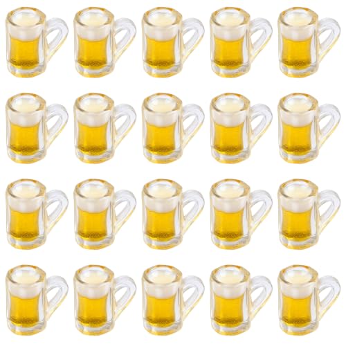 Mini Plastic Beer Cups - 20 Pack Miniature Mugs for Party Decor