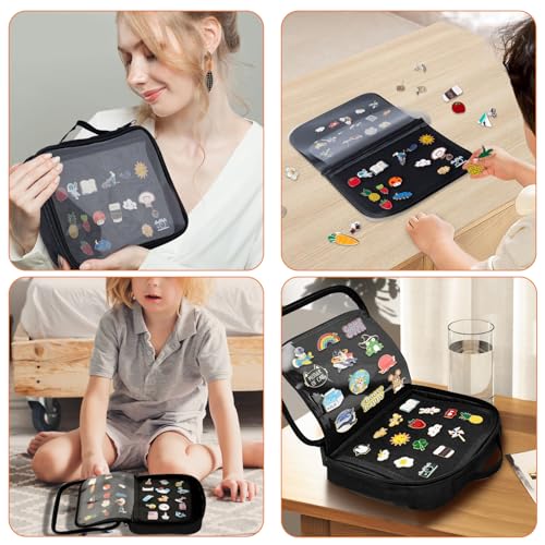 Travel Pin Collection Book with 6 Pages for Brooches & Enamel Pins - Portable Display Case