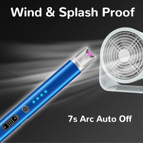 Electric Candle Lighter - 2 Pack USB Rechargeable Flameless Arc Lighters - Pink & Blue