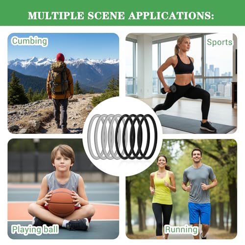 Patellar Tendon Support Straps - Silicone Knee Pain Relief Bands - 8 Pack