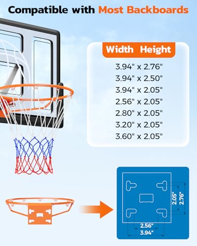 18-Inch Heavy Duty Basketball Rim with Dual Spring Design