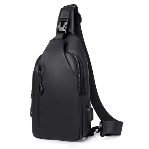 DAYELIVE Waterproof Sling Bag for Men Crossbody Bag Shoulder travel Backpack Sling with USB Charging Port Anti Theft Cross Body Bag Chest Daypack for Hiking Sports Running Women-Black