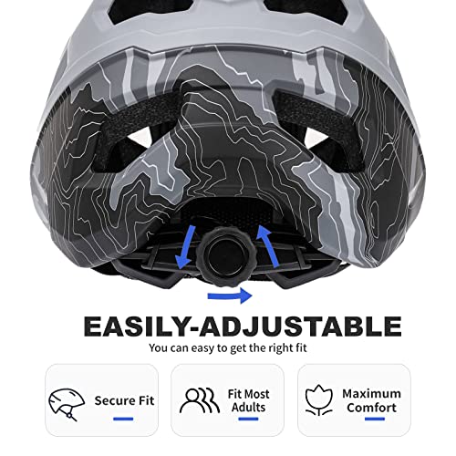 BATFOX Bike Helmet for Adults/Youth - Gray, Size L (55-59cm) – CPSC CE EN1078