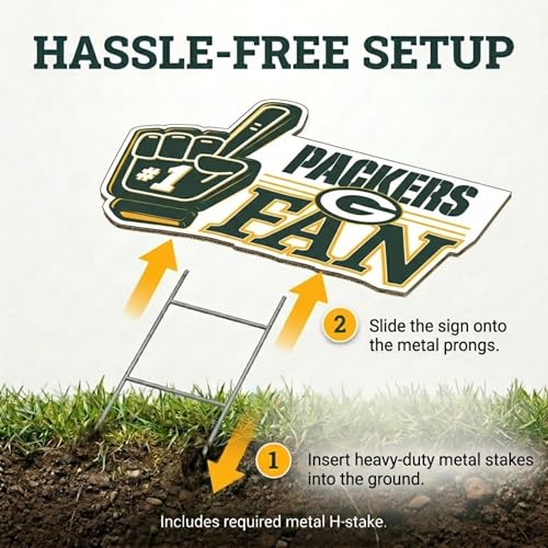 Green Bay Packers #1 Fan Yard Sign - Officially Licensed NFL Decor